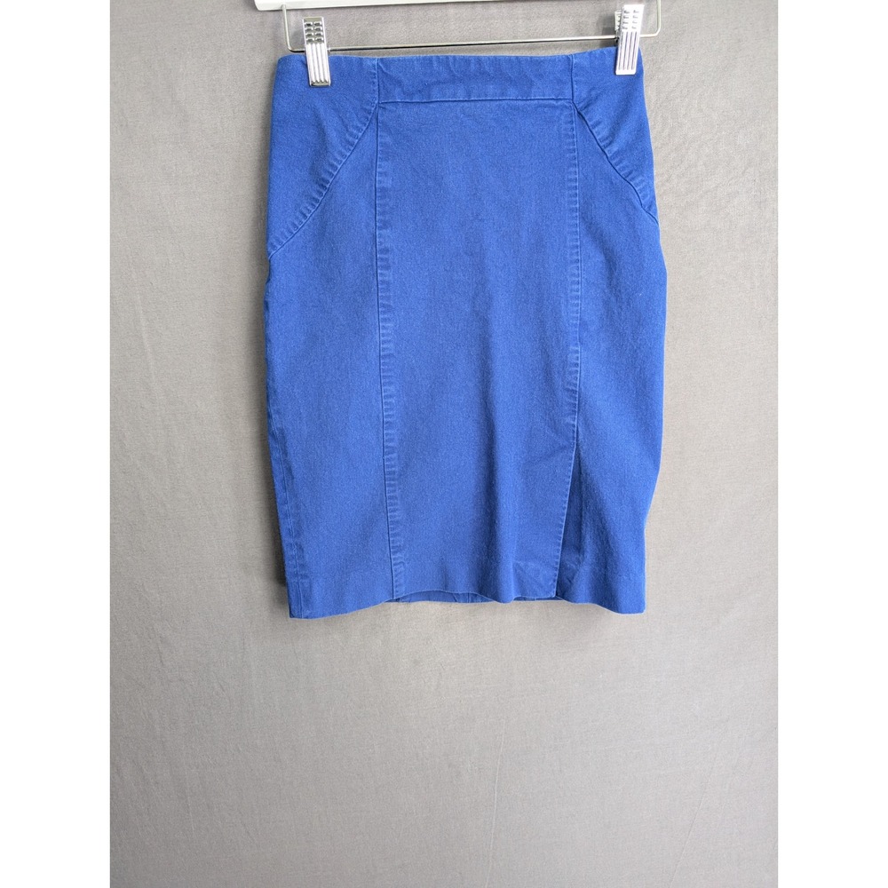Banana Republic Womens Royal Blue Knee Length Pencil Skirt Size Petite 00